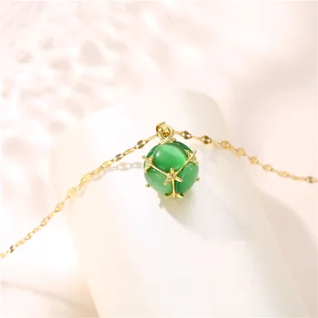 Elegantné Mint Zelenej Skúmie Prívesok Svadobné Šperky Pre Ženy Vysokej Módy Č Fade Nehrdzavejúcej Ocele Žena Náhrdelníky Veľkoobchod