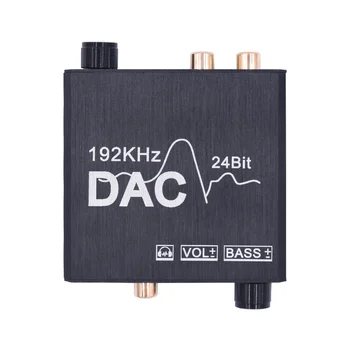 24bit DAC Digitálneho Na Analógový signál R/L Audio Converter Optický Toslink SPDIF Koaxiálny Na RCA, 3.5 mm Jack Adaptér Podporu PCM /LPCM
