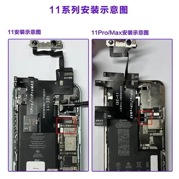 I2C Tvár ID Flex Rozšírenie Infračervené Dot Matrix Test Kábel Pre iPhone X XS 11 12 13 Pro Max Testovanie, Ladenie Nástrojov pre Opravy