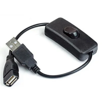 28 cm USB Kábel s vypínačom ON/OFF Kábel Rozšírenie Prepnúť na USB Lampa USB Ventilátor Napájanie Line Odolné Adaptér