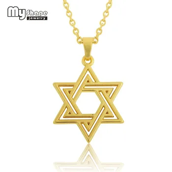 Môj Tvar Židovská Hviezda David Prívesok Náhrdelníky Amulet Tetragrammaton Strieborné Pozlátené Vyhlásenie Náhrdelník Talizman Choker Šperky