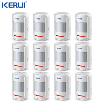Kerui 12pcs P819 Nabíjateľná 5V USB 433MHz Bezdrôtový PIR Detektor Pohybu Pre GSM PSTN Bezpečnostný Alarm Systém Automatické Vytáčanie Alarm Kit