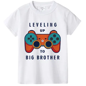 Budem Veľký Brat Narodenia & Tehotenstva Oznámenie T-Shirt Top Chlapec, Dieťa, Syn Rodiny Vzhľad Tshirts Letné Módy Čaj