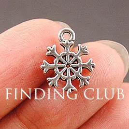 50 ks Striebornej Farbe á Snowflake Prívesok charms DIY Kovový Náramok, Náhrdelník Šperky Zistenia A797