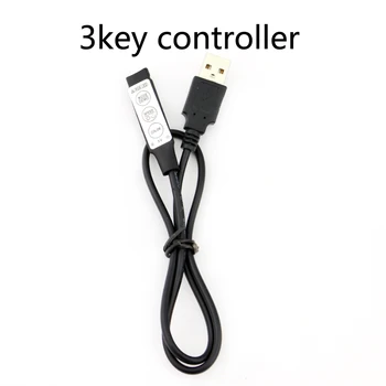 USB 5V mini 24key RGB LED Controller 3key mini Ovládanie Jednoduchý Stmievač pre 5050 3528 2835 5V RGB LED Pás Svetla 4Pin
