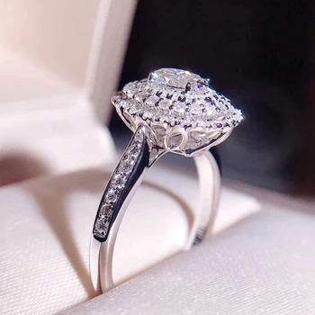 CAOSHI Luxusné Kvetinové Prstene pre Ženy Plné Lesklé Cubic Zirconia Príslušenstvo pre Zapojenie sa Obrad Jemné a Elegantné Šperky