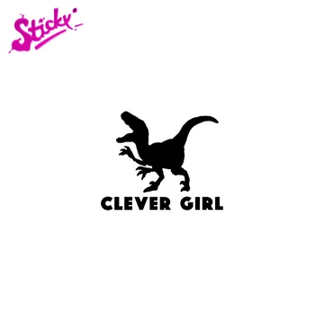 STICKY Šikovné Dievčatko Velociraptor Jurský Park | Odtlačkový Vinylové Nálepky | Autá Nákladné vozidlá Off-road Motocykle Steny Notebook