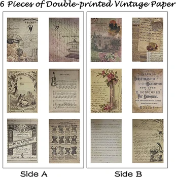 36Pcs Vintage Zápisník Papiere, Samolepky, Starožitné Dekoračné Renesancie Plánovač Nálepky, Retro Estetické Denníka Dodávky
