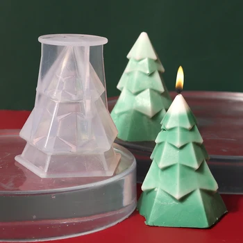 Vianočný Dekor Sviečka, Takže Silikónové Formy DIY Snehuliaci Borovica Aromath Parfumované Mydlá Vosk Plesne Domov Ornament Ručné Darček
