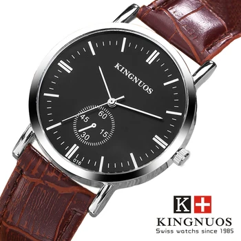 2020 Módne Luxusné Obchodné Quartz-hodinky pre Pánske Kožené Kapela Black Watch Muž Hodiny Prúd Top Značky Montre Relogios Masculinos