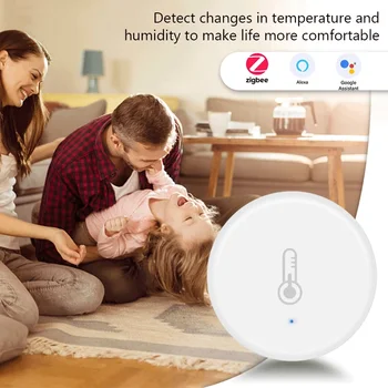 Tuya Zigbee Smart Teplota a Vlhkosť, Senzor Pracovať s Alexa Google Asistent Smart Home APP Remote Monitor SmartLife