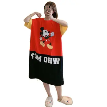 6 Štýlov Karikatúra Disney Mickey Mouse Daisy Voľné Pyžamo Pour Femme Roztomilý Kawaii oblečenie pre voľný čas Sleepwear Noc Šaty pre Dievčatá Košieľka