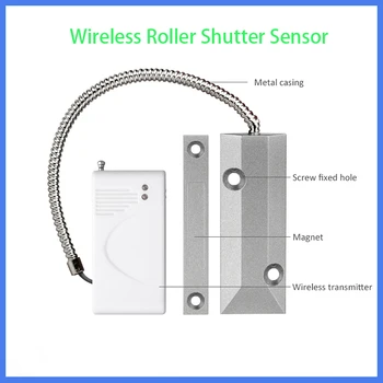 Bezdrôtové rolety Magnetický Senzor Dvere Otvoriť/Zatvoriť Detektor EV1527 433MHz pre G90B Plus Smart Home Inteligentný Život