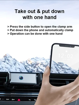 Univerzálny Nastaviteľný Elektrický Mobilný Telefón Majiteľa Air Vent Klip Mount Smartphone, GPS Svorka Android, iPhone Navigácia Auto Držiak
