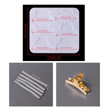 Vlásenky Uchytenie Klipu UV Crystal Epoxidové Formy Vlasy Pin Silikónové Formy DIY Remesiel Šperky Odlievanie Nástroje