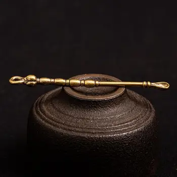 Lyžica Medicíny Mini Náplň Prášok Vzoriek Ampulky Kapsule Lopatka Gold Brass Prenosné Drobné Lopatu Micro Modlitebne Stierky
