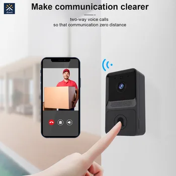 Smart Home Wifi Zvonček Vonkajší Bezdrôtový Zvonček Fotoaparát Zvonkohry obojsmerné Audio Interkom Nočné Videnie Pracuje s Aiwit Bezpečnosti