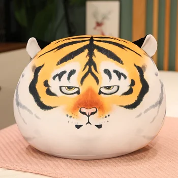 Kawaii Plyšové Tuku Tiger Plyšová Zvierat Tiger Kolo Loptu Tvarované Vankúše Roztomilé Deti Vianočný Darček