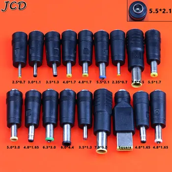JCD DC Napájací Konektor 5.5*2.1 mm, Samice: 2.5x0.7 4.0x1.7 5.5x2.1 5.0x3.0 4.8x1.65 7.9x5.5mm Muž DC Napájací Konektor Konektor pre Adaptér