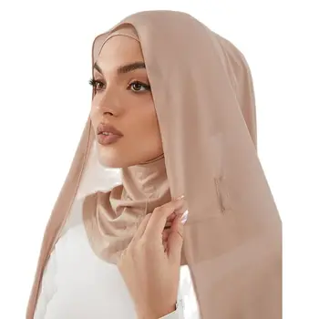Pripravené na Nosenie premium ťažké Šifón hidžáb S magnetom dobré šitie obyčajný vysokej kvality okamžité hidžáb šatku hijabs dlhý šál