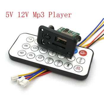 Mini 5V MP3 Dekodér Rada 3W*2 Dekódovanie Modul MP3 WAV U diskov TF Karty, USB Zosilňovač, Reproduktor, Audio Doska S Diaľkovým ovládaním Drôt