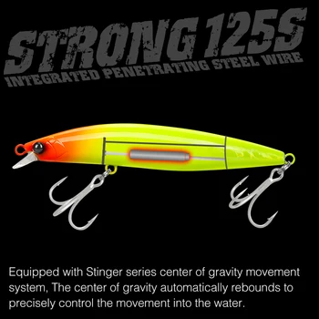 TSURINOYA Stinger 125S 125 mm 28 g Potopenie Rybárske Lure Ultra-long Odlievanie Potopenie Minnow Wobbler Morské Ťažké, Umelé Návnady