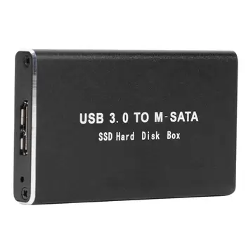 5Gbps Mini SSD Pevný Disk Krytu USB 3.0 rozhraním mSATA Externý Pevný Disk HDD Prípade Hliníkovej Zliatiny USB Micro B Pevného Disku Prípade