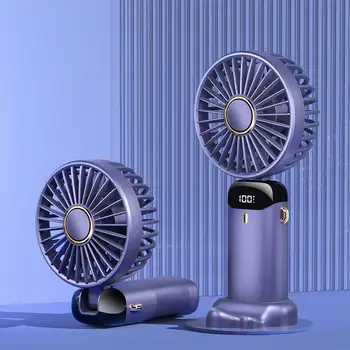 2022 Nový USB Ručný Malý Ventilátor Mini Prenosné Plnenie Ventilátor, Digitálny Displej Skladacie Aromaterapia Visí na Krku Malých Fanúšikov