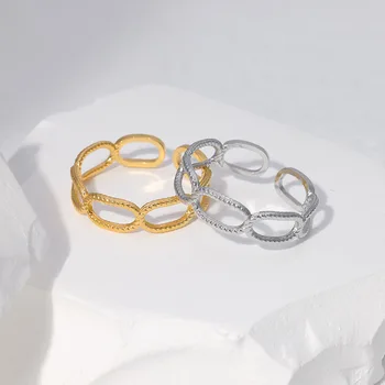 Luxusné Dizajnér Krúžok Listový Tvar Srdce Hada Nastaviteľné Krúžky z Nehrdzavejúcej Ocele, Prstene pre Ženy Móda kórejský Šperky Trend 2022