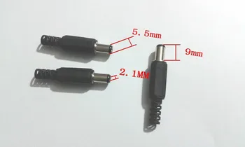 1000 Ks DC 5.5x2.1mm Napájací Kábel Samec Konektor Pripojenie Zásuvky pre Kameru / LED Nové