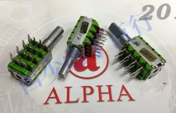 1pcs Taiwan ALPHA Alfa RD124F-20 Quad Presnosť Potenciometer B100K*4 dĺžka hriadeľa 20 MM