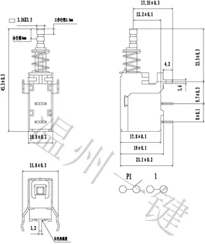 10pcs KDC-A10-1-C Vysoký prúd prepínanie TV-5 Elektrický ohrievač Audio zosilňovač Zvlhčovač tlačidlo