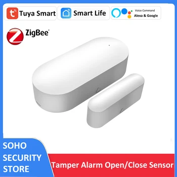 Tuya Smart ZigBee Dvere, Okno, Senzor Tampler Alarm Otvoriť Zatvorené Upozornenie APP Remote Oznámenia Pracuje s Aelxa Google Tuya Hub