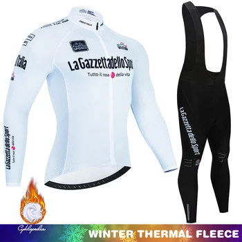 Prehliadka Taliansko Zime Teplé Termálne Fleece Nastaviť Cyklistické Oblečenie Mužov Cyklistický Dres na Koni MTB Cyklistické Oblečenie Maillot Ciclismo Hombre