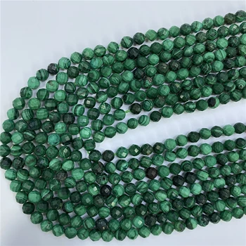 Veľkoobchod AAA Prírodné Malachites Kameň Korálky 5mm Tvárí Drobné Okrúhle DIY Náramok, Náhrdelník Voľné Zelené Korálky Pre Šperky Robiť