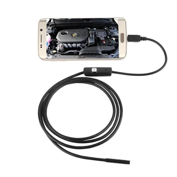 2M 1M 5,5 mm 7 mm Endoskopu Fotoaparát Flexibilné Vodotesný IP67 Inšpekcie Borescope Fotoaparát na Android, PC, Notebook 6LEDs Nastaviteľné