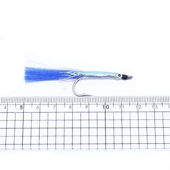 Novo vyvinutý 2ks balenie 1/0 morský rybolov umelé baitfish fly rybárske lure morské streamer lietať lákať s pearlescent tela
