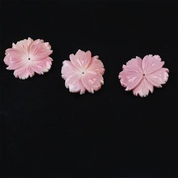 Krásne 30*34cm prírodnej ružovej farby Mabe pearl flower tvar kráľovná conch pre šperkov