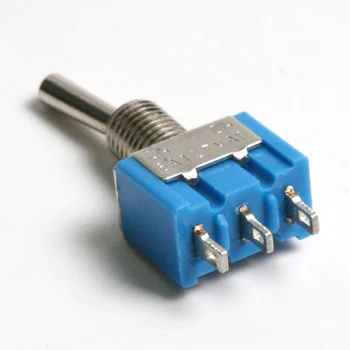 10Pcs 125V AC 6A NA-NA SMTS-102 3 Pin Latching Micro Prepínač Prepínač Modrá