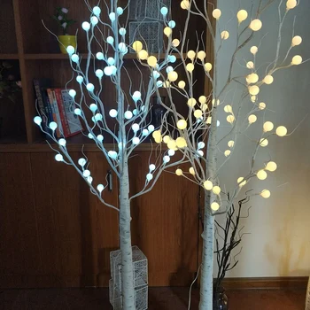 Batérie Led Breza Strom Svetlo Veľkonočné Dekorácie Pre Domov Víla Breza Svete Loptu Lampa Žiariace Strom Svetlá Dovolenku Strany Osvetlenie