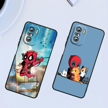 Marvel roztomilé a zábavné deadpool Telefón puzdro Pre Xiao Redmi Poznámka 11 10 10 9T 9S 9 8T 8 7 Pro Plus Max 5G Silikónové TPU Kryt