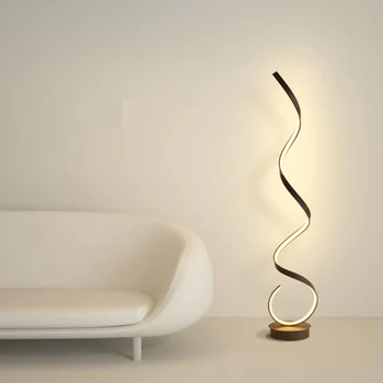 Podlahová Lampa Obývacia Izba Gauč Štúdia Nordic Light Luxusné Art High-End Tvorivé Špirála Rohu Minimalistický Spálňa Posteli