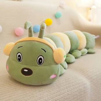 [Nový]40~90 cm Farebné catoon caterpillar plyšové hračky bábiky mäkké pohodlné hmyzu, vankúš, bavlna červ chybu model gauč auto vankúš dieťa darček
