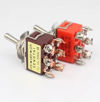 Vysoká Kvalita 1PCS E-TEN1322 15A/250V 6 pin Nepremokavé Spínač Spp On-Off-Na Miniatúrne Prepnúť Prepínače orange
