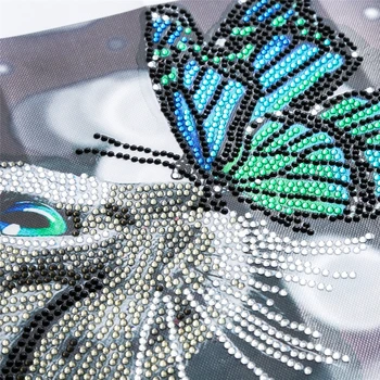 5D DIY Špeciálne tvarované Diamond Maľovanie Mačka Motýľ Diamond Výšivky Cross Stitch Zvierat Obrázky Kamienkami Domova