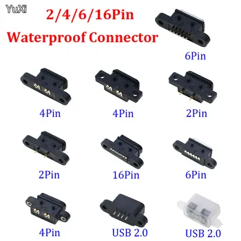 5 KS Nepremokavá Napájací kábel Dock SMT DIP Žena Typ-C, USB S dierou Konektor Nabíjania Socket Port USB 2.0 Zásuvka Jack