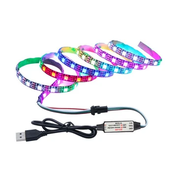 USB 14Keys Diaľkové RGB Led Regulátor Pre WS2811 WS2812B RGB Digital Led Pixel Pásy Pásky Osvetlenie DC5-24V