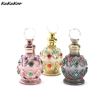 Vintage Kovové Parfum Fľašu Arabskom Štýle Esenciálny Olej Fliaš Prázdnych Fľašiach Kontajner Svadobné Dekorácie, Darčeky